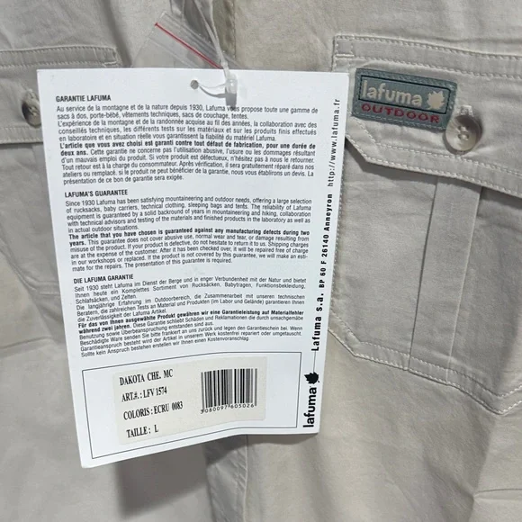 lafuma Outdoor Women's Short Sleeve Button-Up Shirt - Beige - Picture 7 of 8